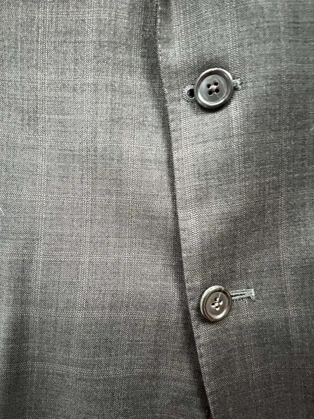 Peter Millar John Ongley Collection Wool Windowpane Blazer Size 46L see measurem